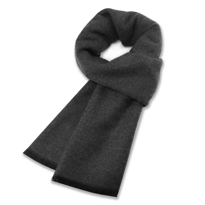 Cashmere scarf Men solid color cashmere winter scarf shawl