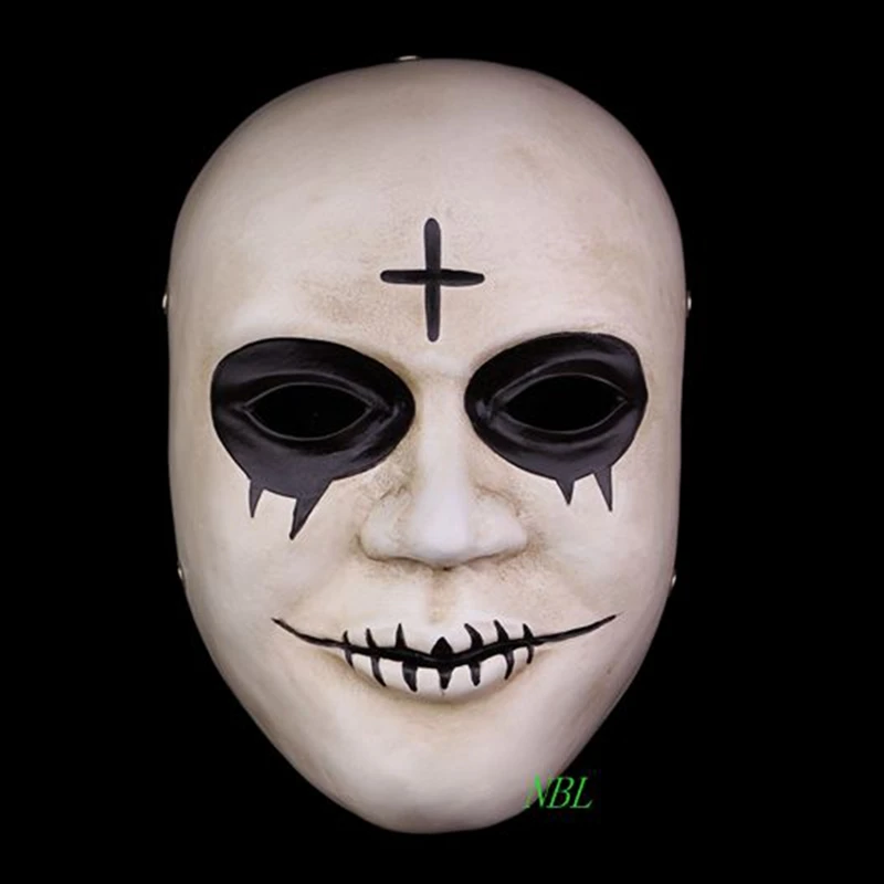

Реквизит для косплея клоуна из страха, маски для маскарада и Креста, костюм на Хэллоуин, маска на все лицо для взрослых из смолы, подарок для вечерние в коробке
