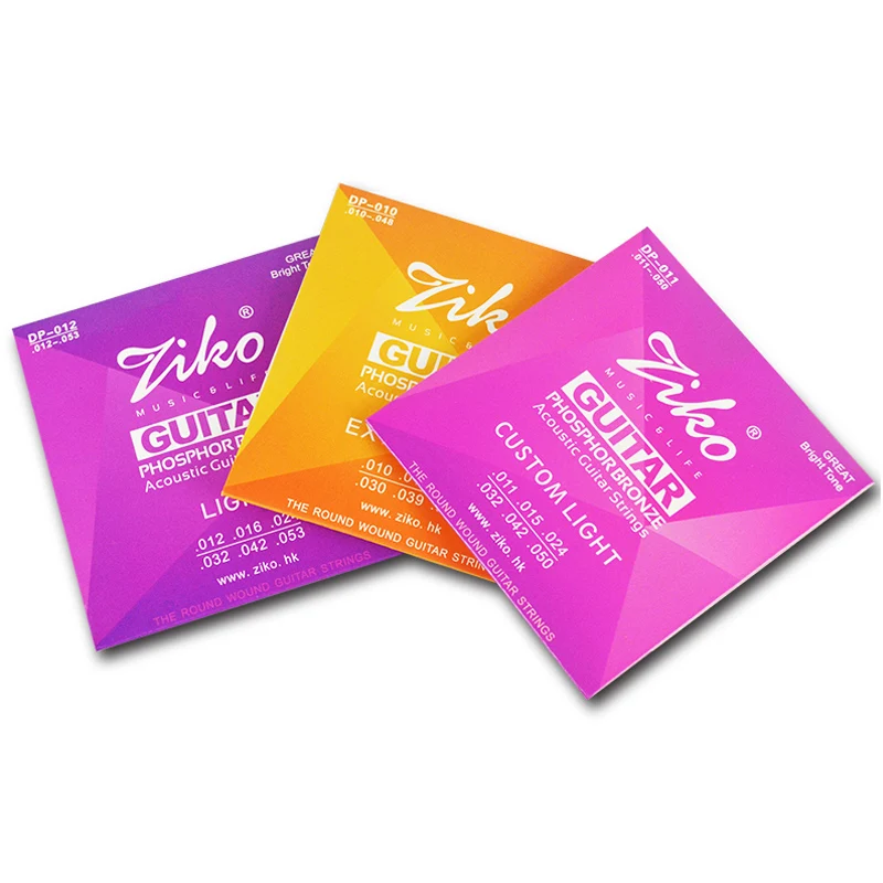 Ziko-Acoustic-Guitar-Strings-010-011-012-Phosphor-Bronze-6-Strings-For-Acoustic-Guitar-One-Set