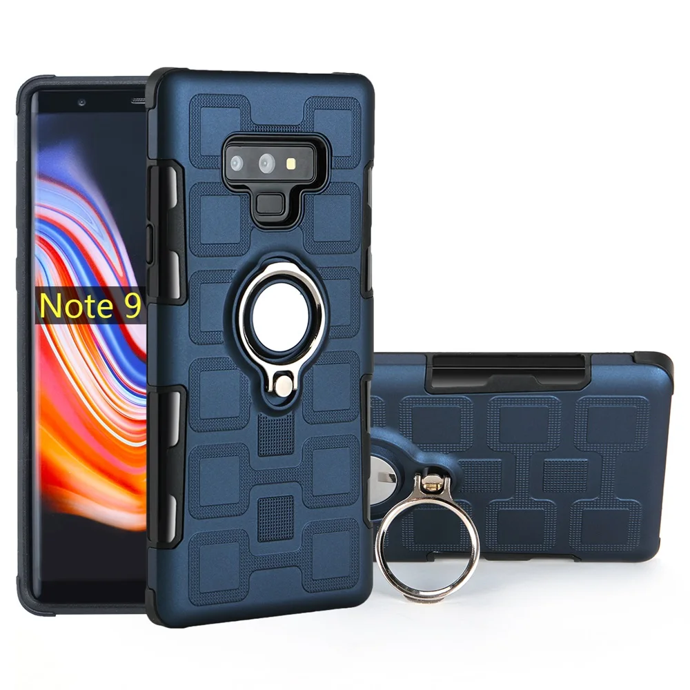 

2 in 1 Case Anti-knock Case Kickstand Case Invisible Finger Ring Cover Case for SAMSUNG S10 Plus S10E Note 9 10 Plus S9 S9 Plus
