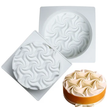 

Ocean spiral shape cake mold frehch desserts White Silicone Molds Sugarcraft Dessert Cake Decorating Tools