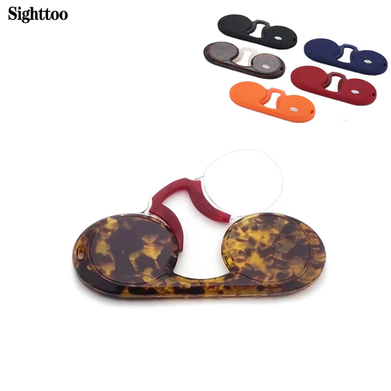 Reading Glasses Sighttoo Silicone Nose Clip Reading Glasses Mini Foam Nose Glasses Men Portable Magnifying Eyeglasses Lazy Readers Eyewear Lupa