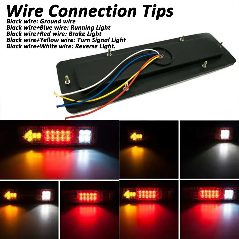 Scelet 2pcs 12V 19 LED Car Truck Trailer Tail Stop Light Reverse Turn Indicator Arrow Lamp