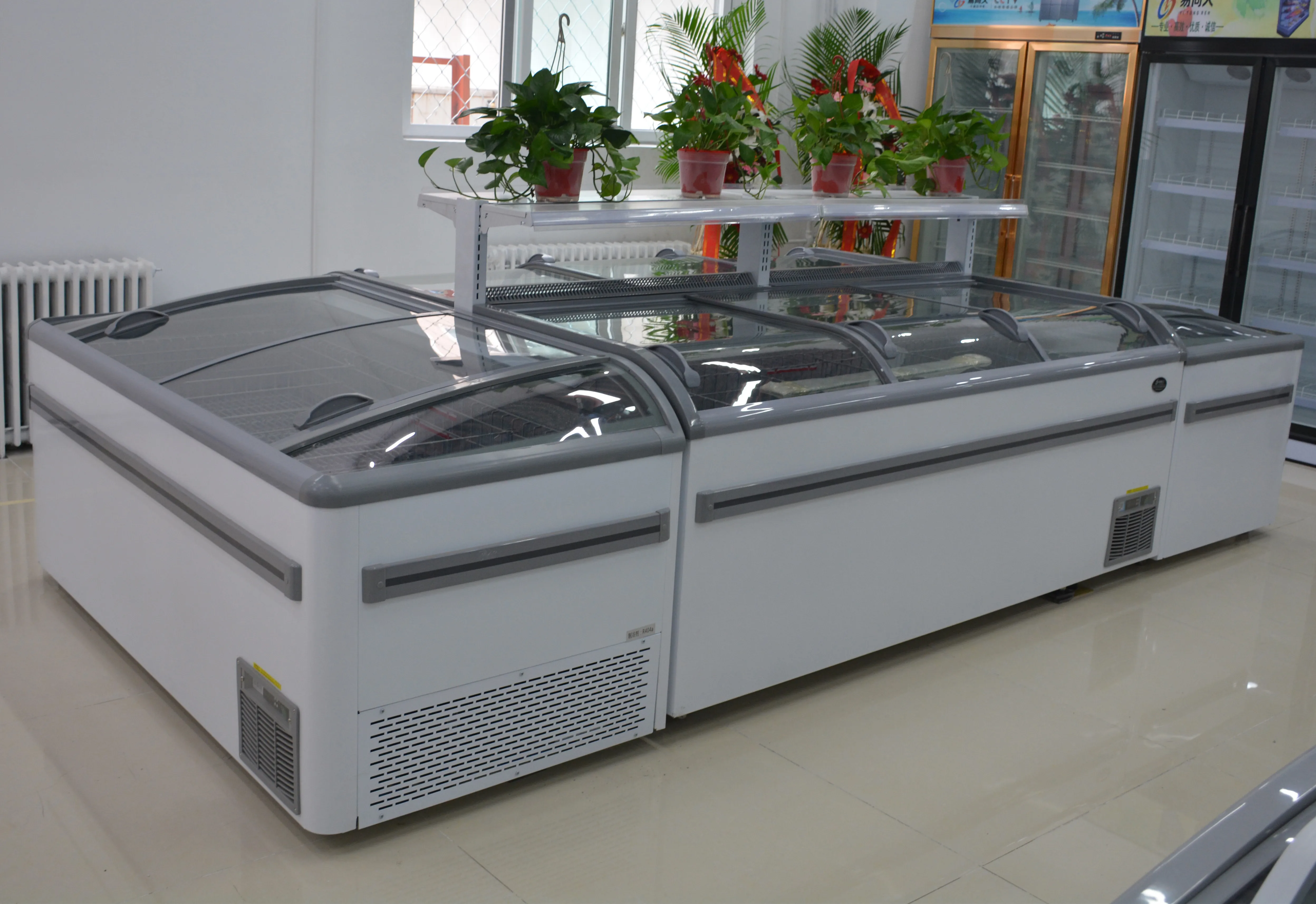 Коммерческий штекер в Остров быстрого охлаждения CE супермаркет холодильник