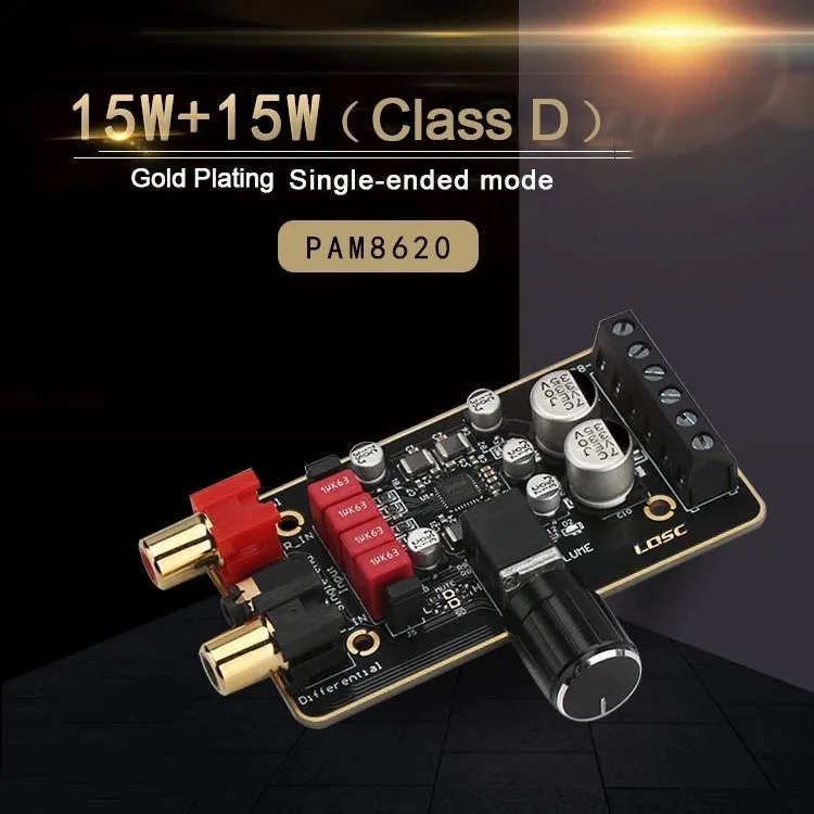 

15W*2 2.0 CH PAM8620 Digital Audio Amplifier Board Home Audio Stereo DIY Speaker AMP Board DC 8V-26V