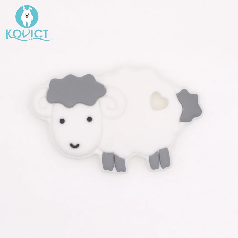03 Gray Kovict BPA Free 1 шт. силиконовый детский Прорезыватель грызун овца Милые Детские Прорезыватели для зубов игрушки Жевательная форма животных детские товары подарок для кормления - Цвет: 03 Gray