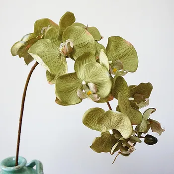 

Single branch 10 head big flower phalaenopsis high-quality artifical flower , home decoration supplies