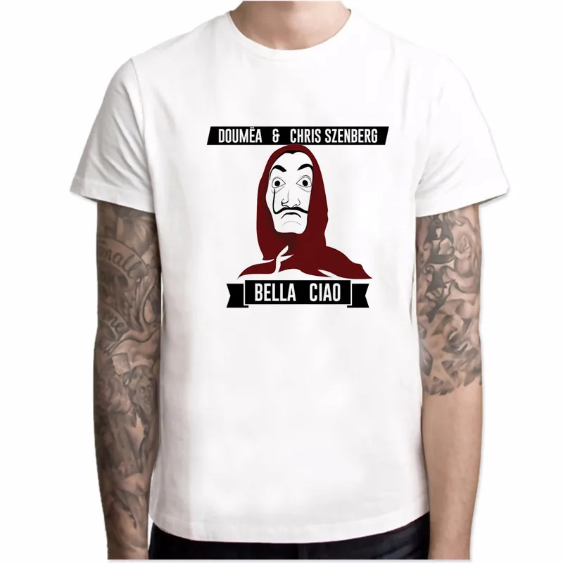 

La Casa De Papel T shirt men hip hop House of Paper graphic Tees mens tumblr Money Heist tshirt homme funny TV Series tshirts