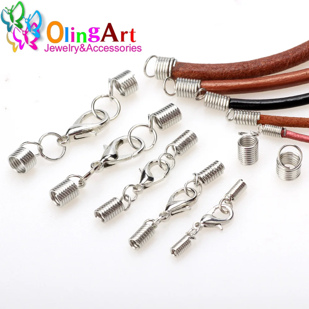 Fasteners Bracelet Necklace Leather Cord Crimps Clasps 2/2.2/2.5/3/4/5.5mm Aliexpress