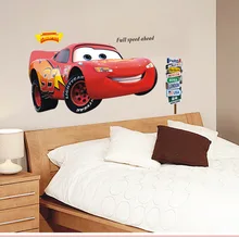 Молния 3D Cartoom автомобили Настенный декор наклейки для мальчиков Спальня самоклеющиеся детские комнаты наклейки на обои молния стикер на стену
