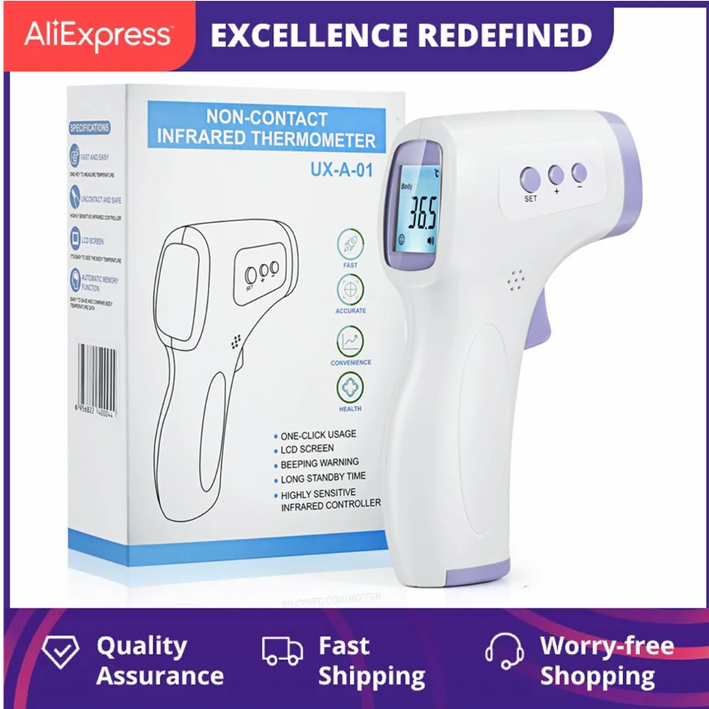 

Non-contact Infrared Forehead Thermometer For Adults Children Lcd Display Digital Laser Body Fever Temperature Thermometer Gun
