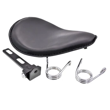 

Chrome Leather Motorcycle Soft Leather Seat Spring Solo Bracket Motorcycle Accessories Refitting Retro Spring Cushion for Honda