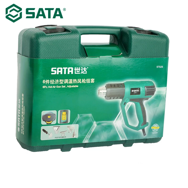 SATA 6 шт. Регулируемый температурный Воздушный пистолет 220 в 2000 Вт автомобильный