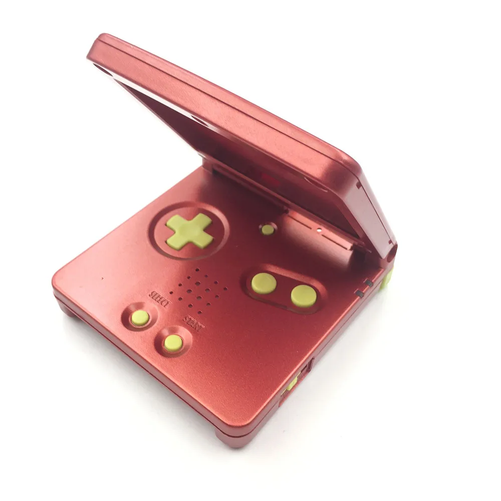 12 комплектов крутой DIY Корпус чехол+ красочные кнопки для игра Nintendo GBA Boy SP Advance консоль - Цвет: Red Yellow