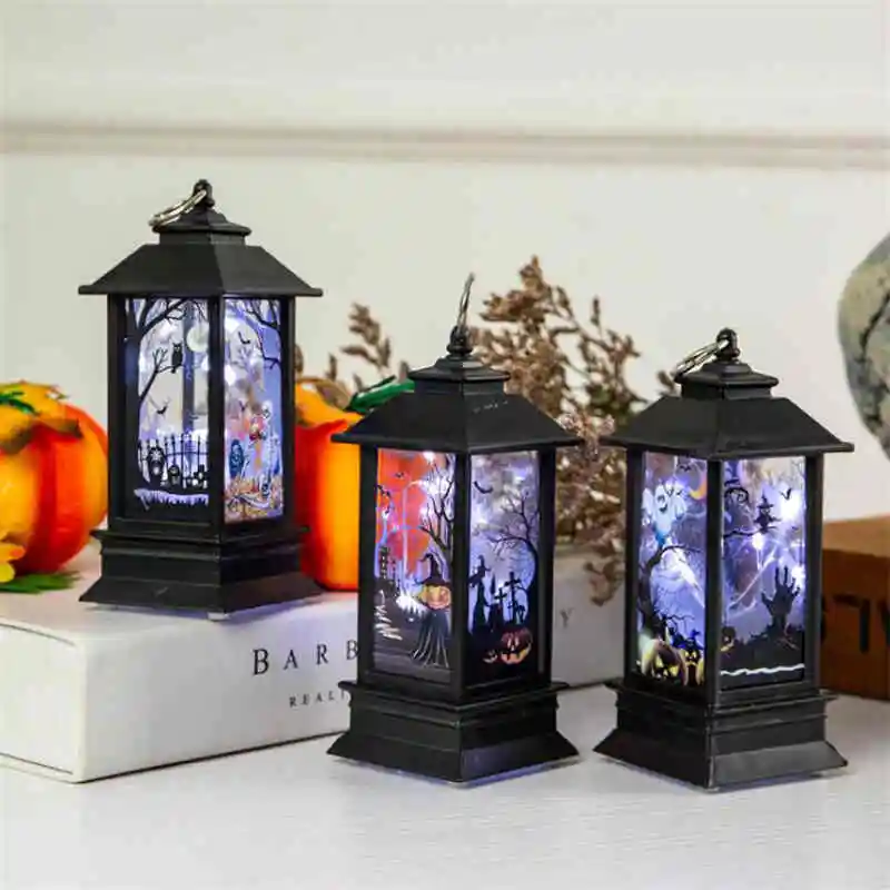 Electric Halloween Candle Lamp LED Candle Simulation Flame Light Small Oil Candle Lamp Light for Halloween Party Decoration