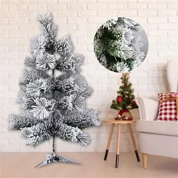 

60cm Simulation Christmas Tree Artificial Flocking Cedar Tree Exquisite Christmas Home Decoration Ornament