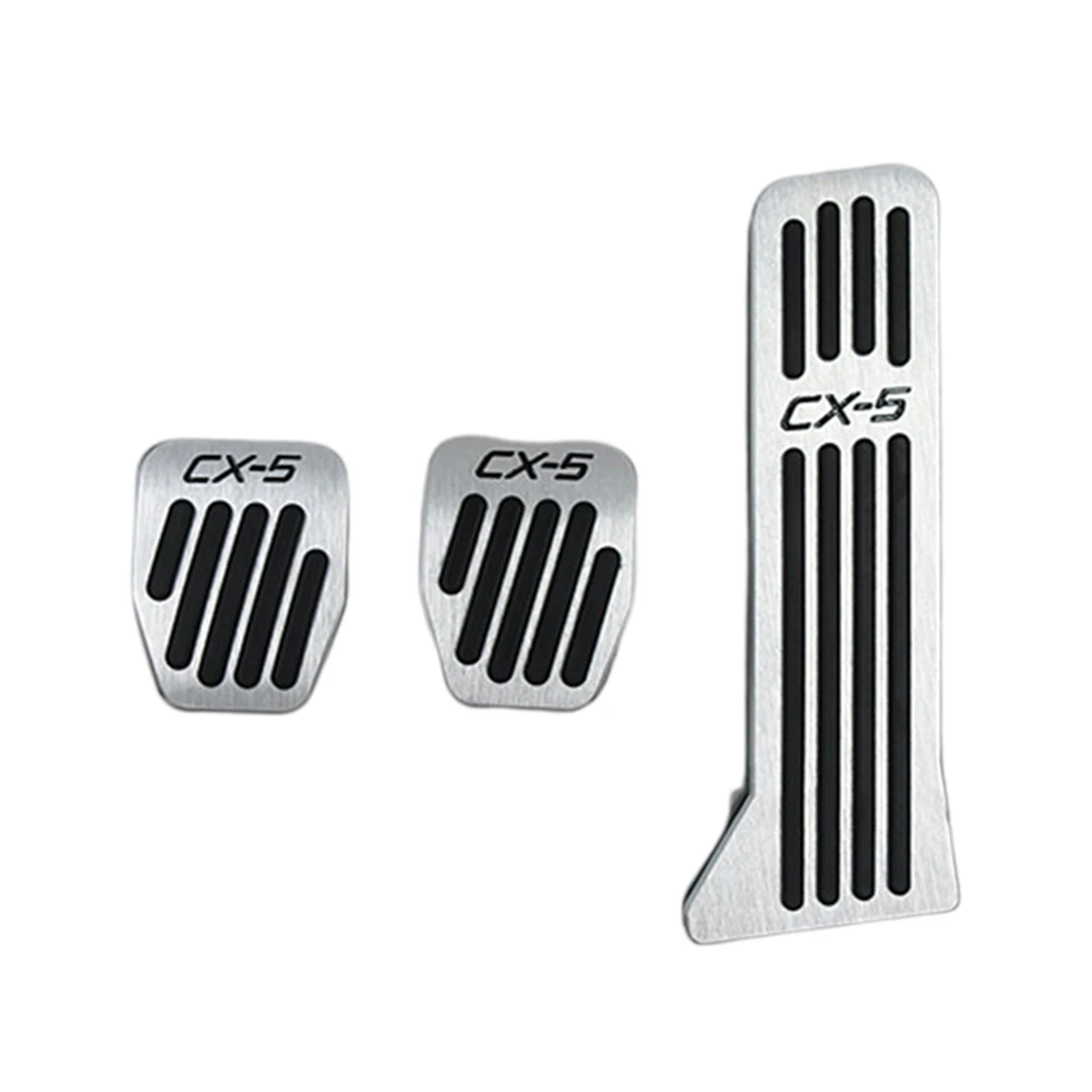 

Clutch Styling Brake Pedal Set Car Accelerator Aluminum Alloy Interior Throttle Auto Footrest Non Slip For Mazda CX-5 13-19