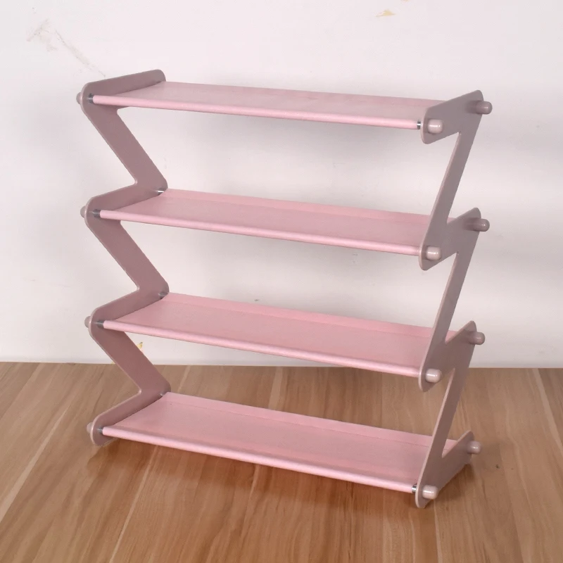 

Hot Sale Simple Stainless Steel Assembled Shoe Rack Save Space Slippers High Heels Home Dormitory Foldable Multi-Layer Storage