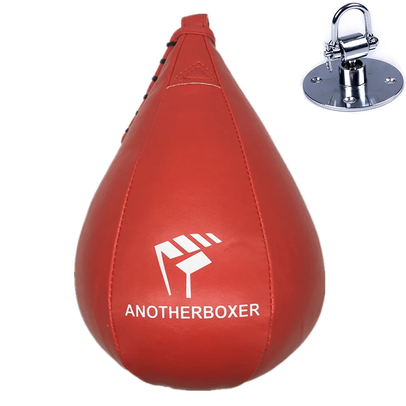 Red with Hanging Бокс Фитнес муай тай мяч на резинке для боксирования Пробивной мешок груша Надувное боксерское оборудование Бодибилдинг Фитнес и бокс пробивая - Цвет: Red with Hanging