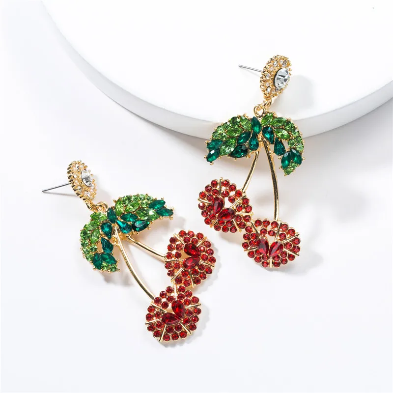 Акриловые серьги вишенки романтичные женские украшения для уличного отдыха