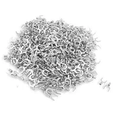 

1000 Pcs SNB1.25-6S AWG 22-16 Non Insulated Fork Terminals Connectors