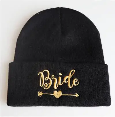 Команда, с надписью "Bride to be" отряд девичник вечерние теплые зимние Шапки Для женщин свадебные Preparewear шапки девичник Свадебные Принадлежности Декор - Цвет: 2