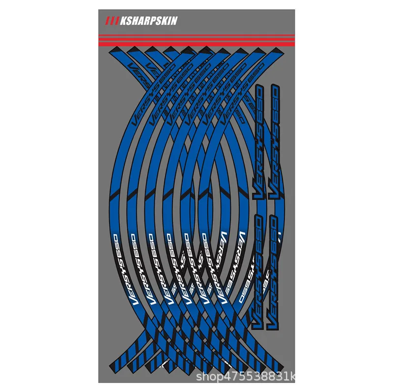 12 X moto rcycle Стайлинг колесная ступица, шина Светоотражающая наклейка мото автомобиль Декоративная полоса наклейка для KAWASAKI VERSYS 650 VERSYS650