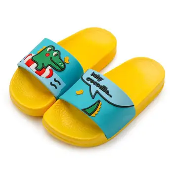 

Summer Children Slippers For Boys Girls Beach Sandals Baby House Slippers Home Pvc Flat Flip Flop Kids Non-slip Bathroom Shoes