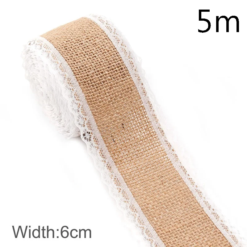 5m Style 11 QIFU 2/5M из натурального джута ленты в декорированном мешковиной горшке джутовое кружево декорированном мешковиной горшке ленты из натурального джута Свадебные украшения рустикальная Свадьба Центральные рустикальная свадьба - Цвет: 5m Style 11