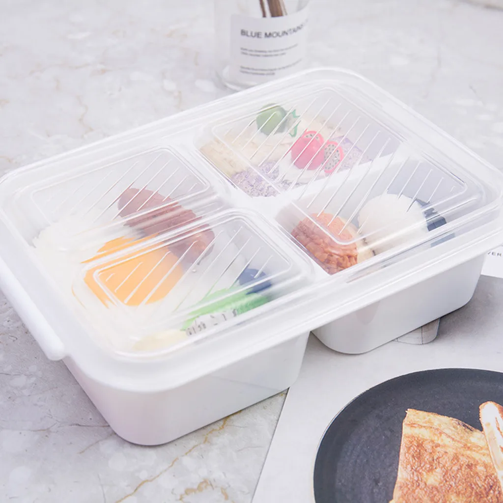 Microwave Free Lunch Box For Kids Microwavable Food Storage Container Storage Fruit Salad For Picnic School Office Worker