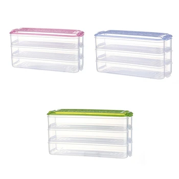 

Rectangular Transparent Organizer Refrigerator Storage Box Kitchen Egg Food Storage Box Sealed Meat Fruits Box