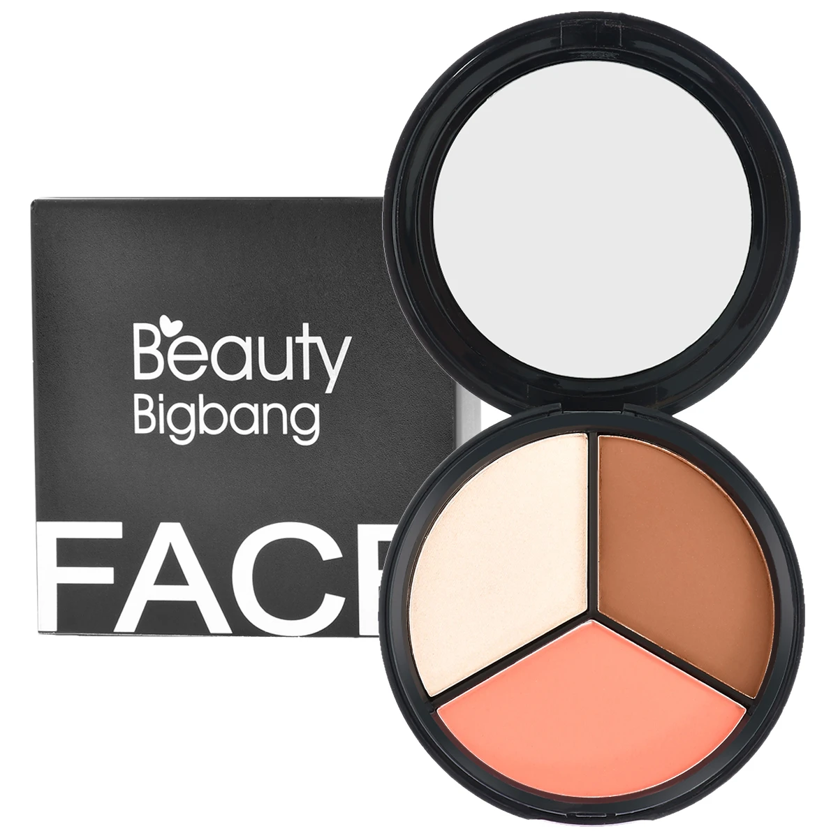 BEAUTYBIGBANG 3 цвета мерцающие бронзаторы и хайлайтеры пудра Макияж Румяна Хайлайтер для палитры контур - Цвет: J6416TM-6A