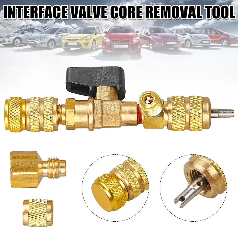 

Инструмент для снятия сердечника, монтажный инструмент для порта 1/4 дюйма и 5/16 дюйма, инструмент для сборки и разгрузки металла, автозапчасти, автостайлинг