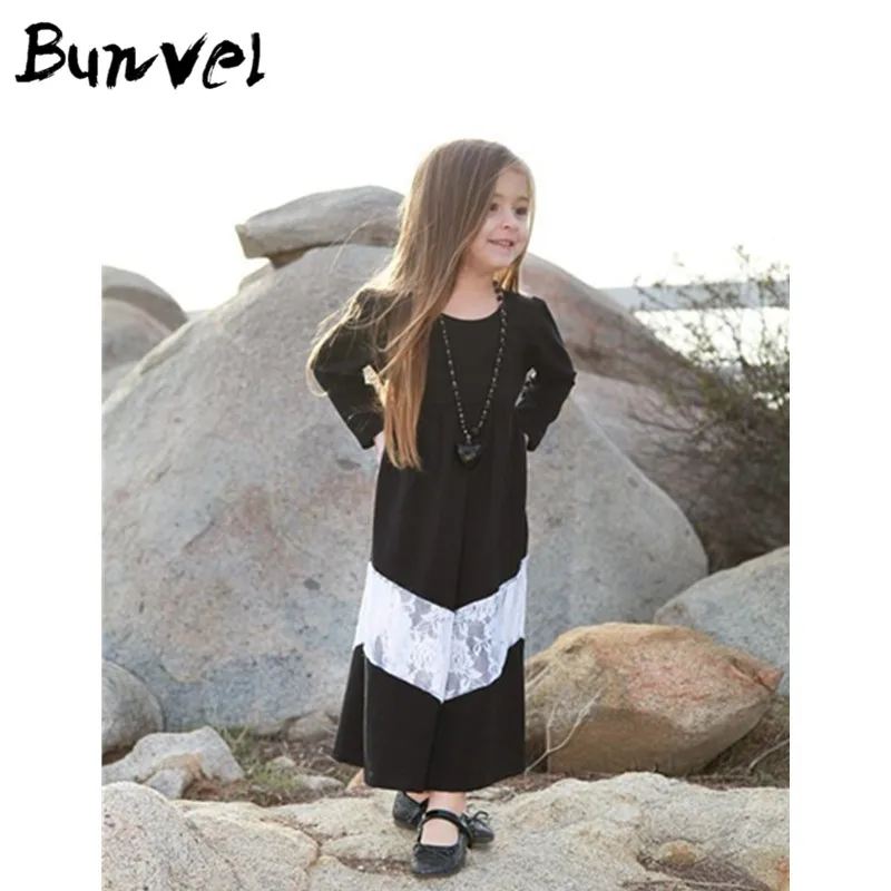 Bunvel/зимняя одежда для мамы и дочки; кружевные платья с длинными рукавами для мамы и дочки; платья для девочек F
