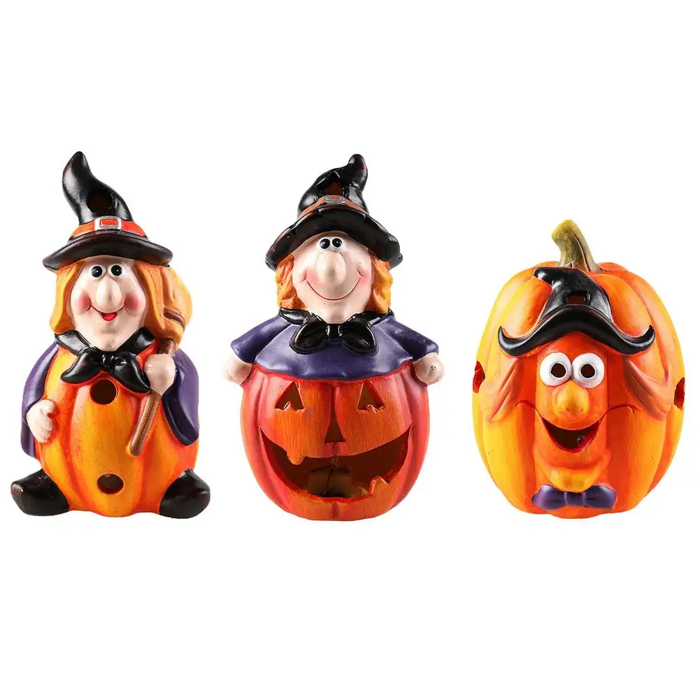 Halloween Pumpkin Lantern LED Glowing Witch Ghost Lamp Hall Bar Ornaments For Home Party Horror Decoration | Дом и сад