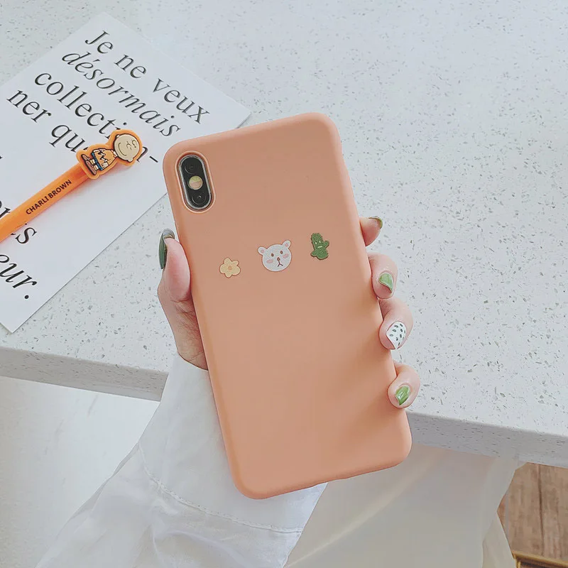

Cute cartoon phone case for iPhone 6 6s fashion all-inclusive phone case for iPhone 7 8 drop-proof phone case for iPhone X XS XR