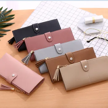 

JIULIN Long Solid Luxury Brand Women Wallets Fashion Hasp Leather Wallet Female Purse Clutch Money Women Wallet Coin Purse