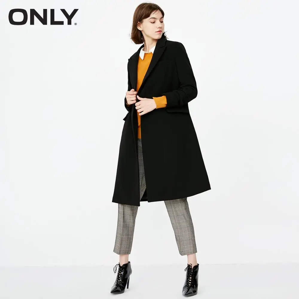 

ONLY summer new simple versatile commuting long double-breasted long windbreaker jacket trenchcoat | 118336540