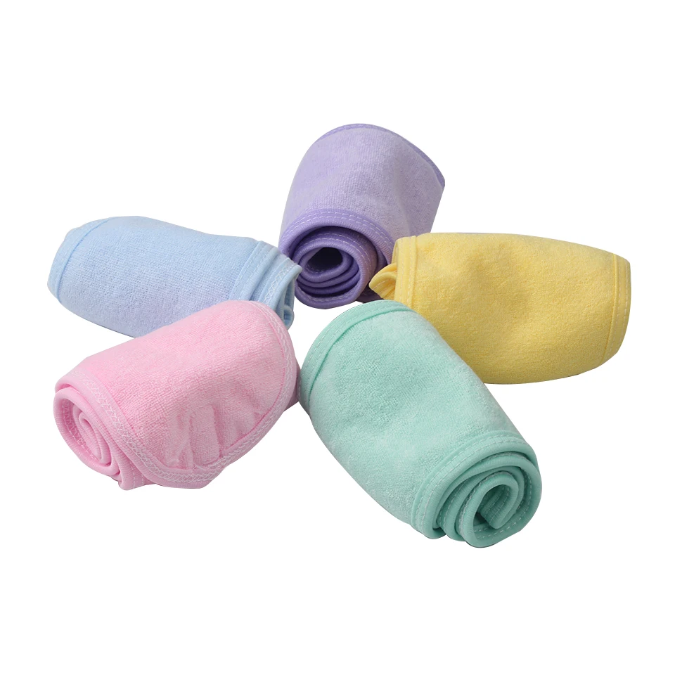 

5colors Eyelash Extension Soft Face Washing Headband with Magic Tape Headband Stretch Towel for Make Up Professionals Accesstory
