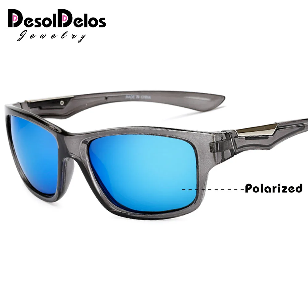 blue lens Поляризованные солнцезащитные очки, мужские очки ночного видения, мужские очки для рыбалки, мужские очки для вождения, антибликовые солнцезащитные очки для мужчин P1025 - Цвет линз: blue lens