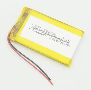 

Free ship 1pcs 3.7v 1300mAh 503759 two lines or three lines polymer lithium rechargeable battery LIPO battery for drive recorder