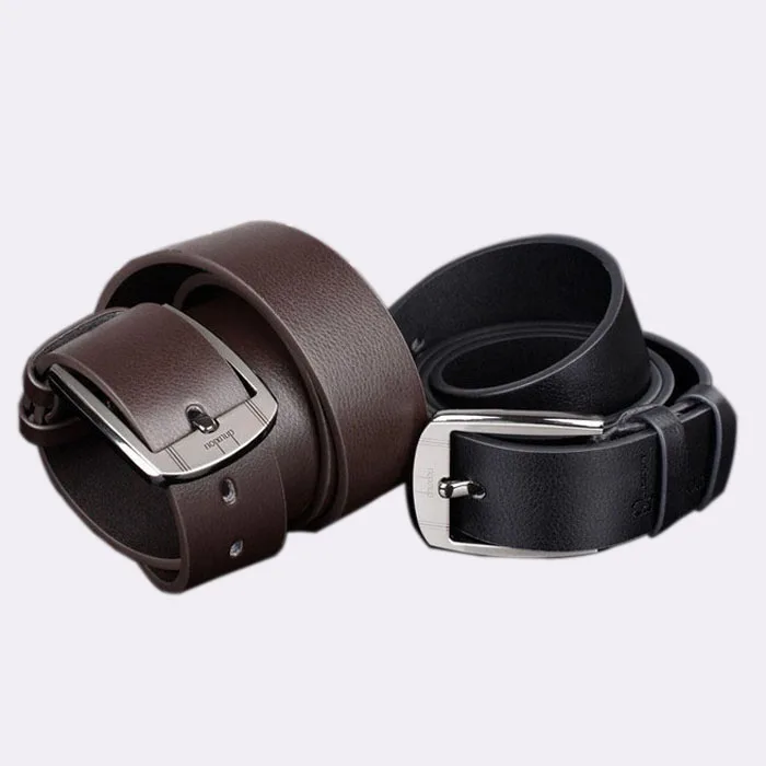 

High Quality Genuine Leather Luxury Strap Male Belts For Men New Fashion Classic Vintage Pin Buckle Men Waistband ремень YL5