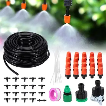

20m Long Irrigation Suit Automatic Drip Irrigation Set DIY Garden Irrigation Watering Kit Atomizing Watering Hose Kit