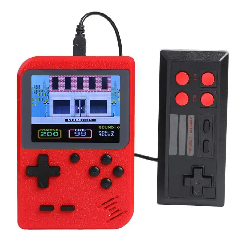 Red Портативная игровая консоль в стиле ретро портативная мини Карманная игровая приставка+ геймпад Встроенный 500 классический подарок для детей Ностальгический - Цвет: Red