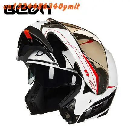 BEON B-700 мотоциклетный шлем Casco Moto Filp Up мотоциклетный шлем двойной козырек Полнолицевой гоночный мотошлем - Цвет: 10