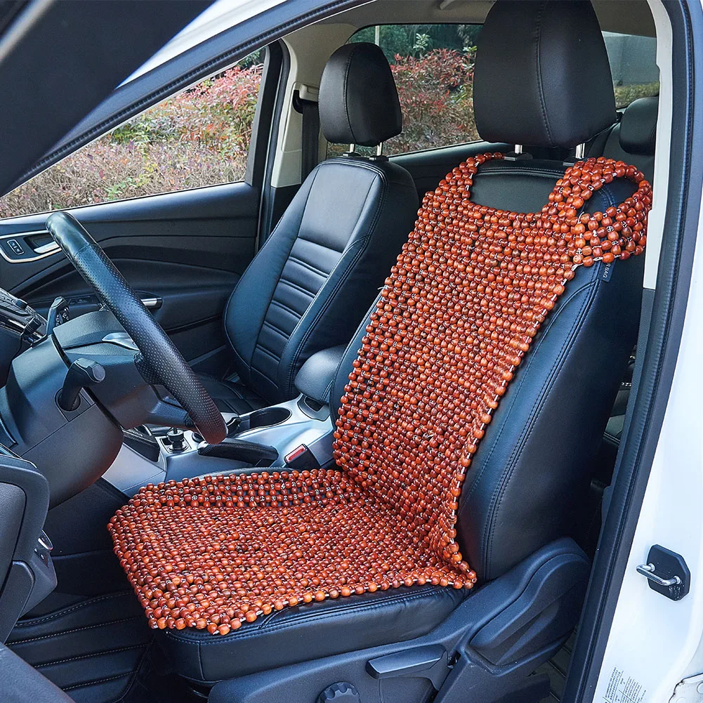 Luebel® BEADED CAR SEAT COVER MASSAGING RELAX UNIVERSAL TAXI VAN FRONT CHAIR CUSHION NEW 