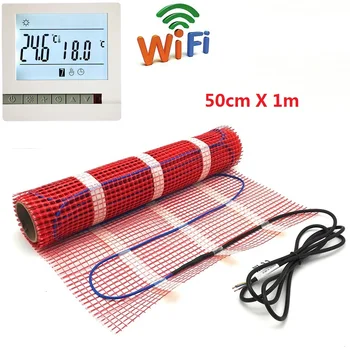 

50cmX1m Warm Floor Heating Mat 220V 150w/m2 Room Heater with WiFi Thermostat