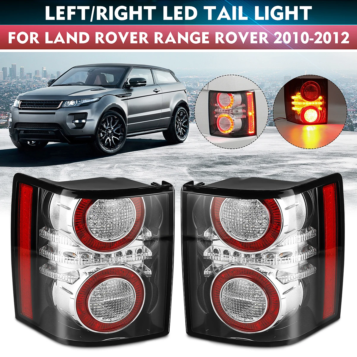 Пара Автомобильный светодиодный задний светильник тормозной лампа с лампочкой