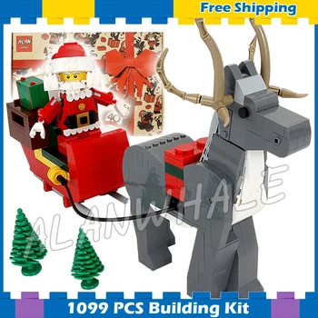 

1099pcs New Winter Holiday Employee Exclusive SY1259 DIY Model Building Blocks Gifts Children Toys Bricks Compatible With