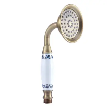

Hot Wall Mounted Handhold Bathroom Tub Faucet Antique Brass Shower Head Water Tap Set Spout Hot Cold Mixer Bath Shoiwer Hardware